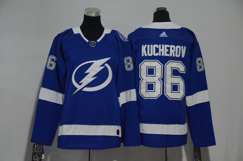 Lightning 86 Nikita Kucherov Blue Women  Jersey