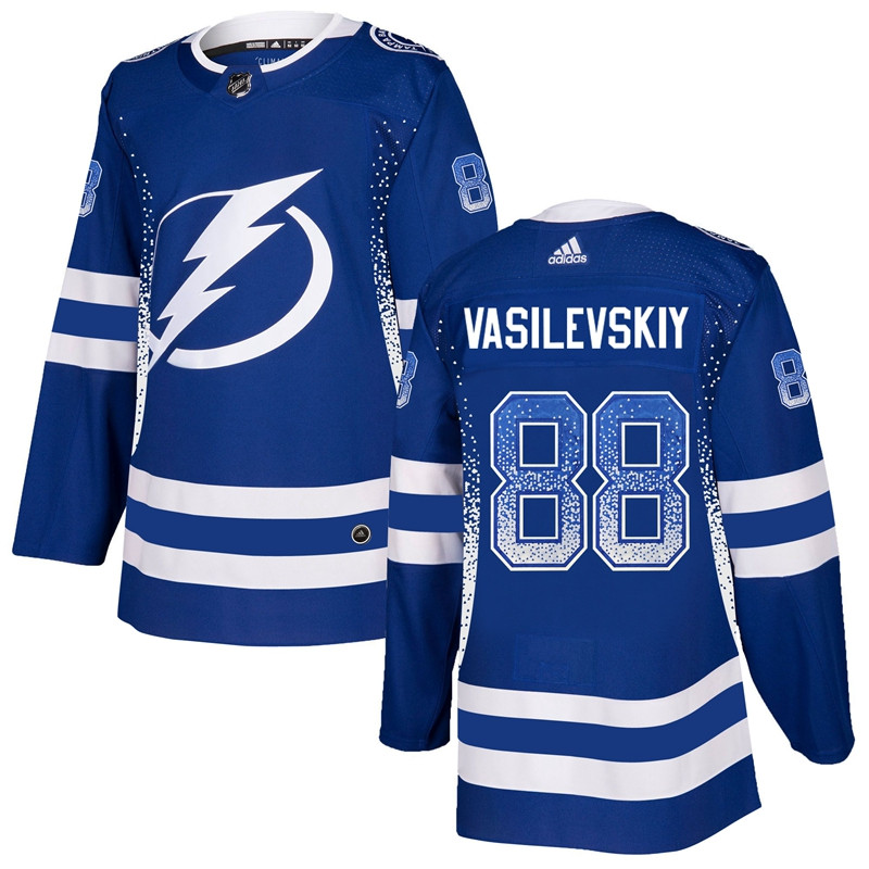 Lightning 88 Andrei Vasilevskiy Blue Drift Fashion  Jersey