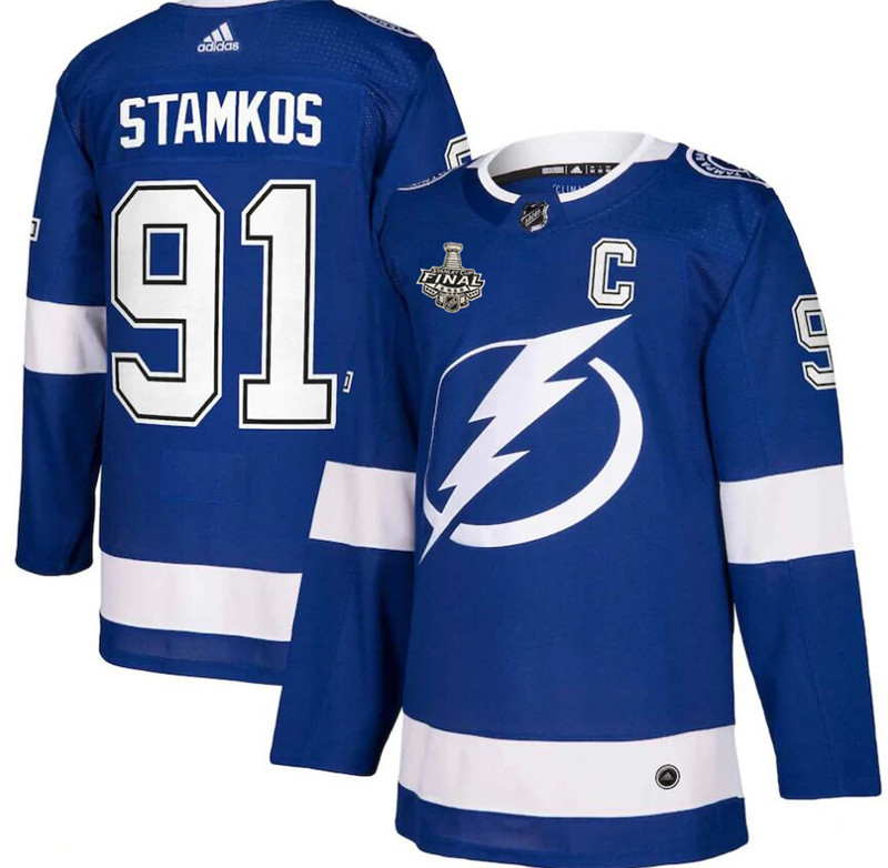 Lightning 91 Steven Stamkos Blue 2020 Stanley Cup Champions Adidas Jersey