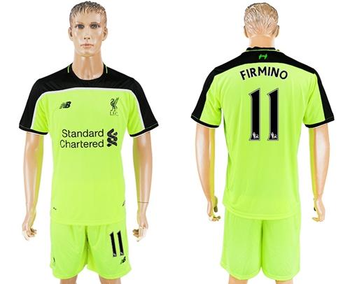 Liverpool 11 Firmino Sec Away Soccer Club Jersey