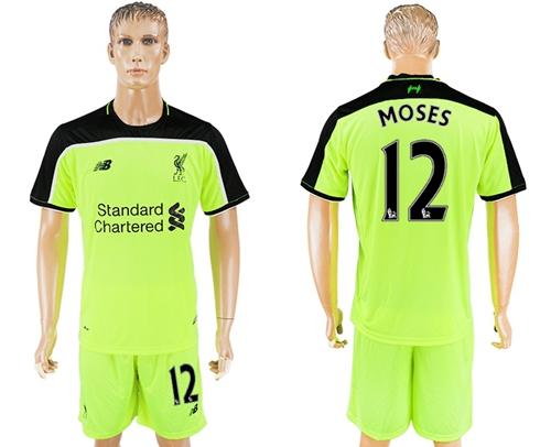 Liverpool 12 Moses Sec Away Soccer Club Jersey