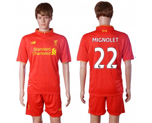 Liverpool 22 Mignolet Red Home Soccer Club Jersey