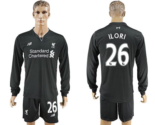 Liverpool 26 Ilori Away Long Sleeves Soccer Club Jersey