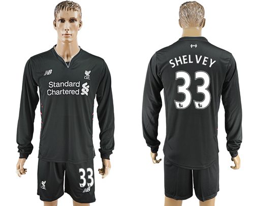 Liverpool 33 Shelvey Away Long Sleeves Soccer Club Jersey