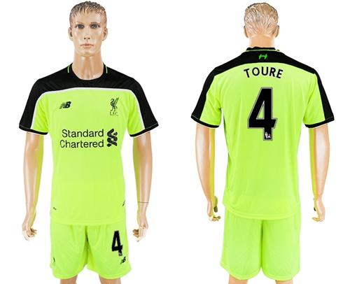 Liverpool 4 Toure Sec Away Soccer Club Jersey