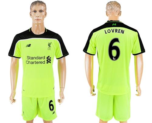 Liverpool 6 Lovren Sec Away Soccer Club Jersey