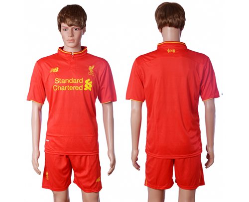 Liverpool Blank Red Home Soccer Club Jersey