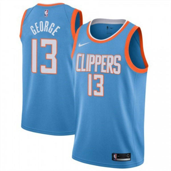 Los Angeles Clippers #13 Paul George 2019 20 Icon Blue City Edition Jersey