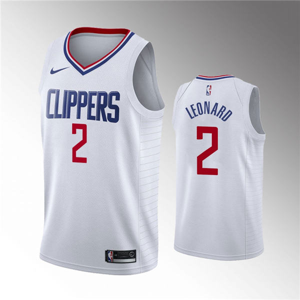 Los Angeles Clippers #2 Kawhi Leonard 2019 20 Association Jersey   White