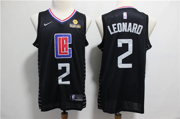 Los Angeles Clippers #2 Kawhi Leonard 2019 20 Statement Jersey   Black jersey