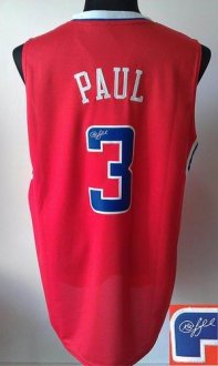 Los Angeles Clippers Revolution 30 Autographed 3 Chris Paul Red Stitched NBA Jersey