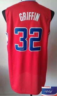 Los Angeles Clippers Revolution 30 Autographed 32 Blake Griffin Red Stitched NBA Jersey