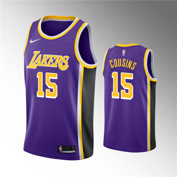 Los Angeles Lakers #15 DeMarcus Cousins 2019 20 Statement Purple Latest Jersey