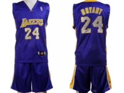 Los Angeles Lakers #24 Bryant Purple Suit