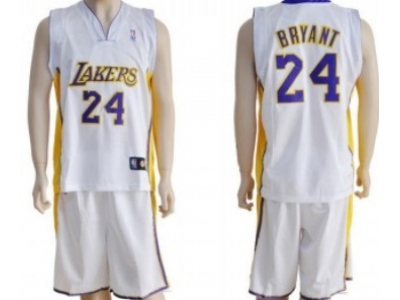 Los Angeles Lakers #24 Bryant White Suit