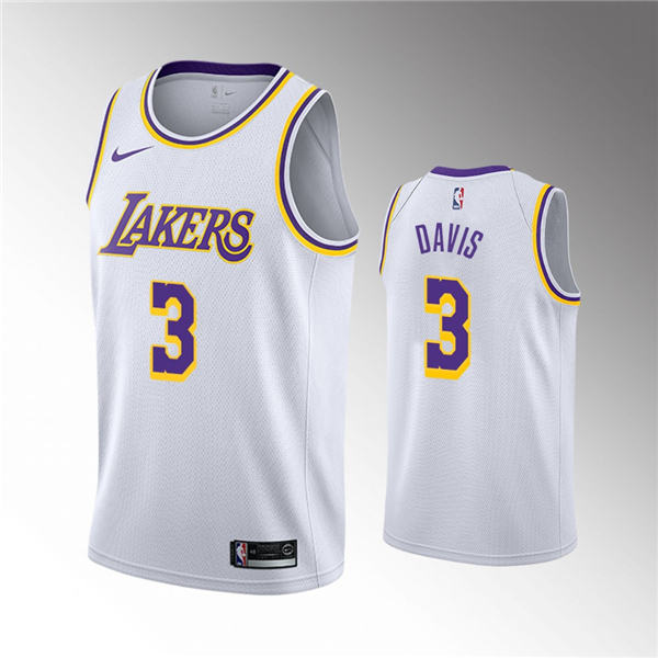 Los Angeles Lakers #3 Anthony Davis 2019 20 Association White Jersey