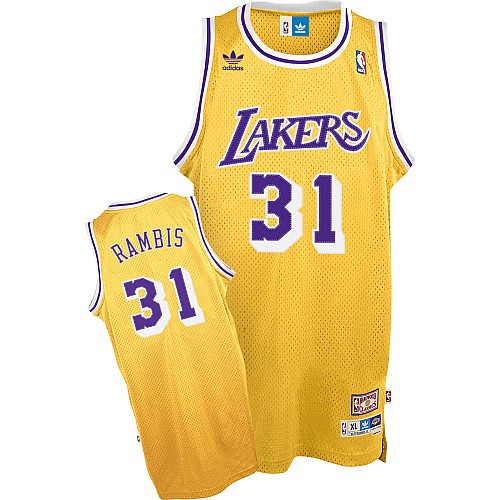Los Angeles Lakers Rambis 31 Yellow Throwback Jerseys