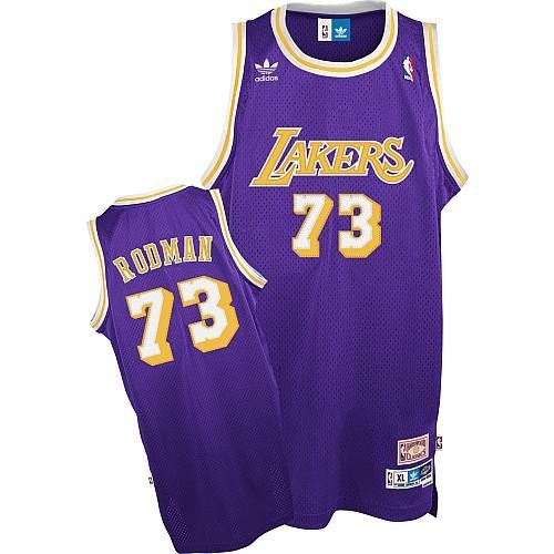 Los Angeles Lakers Rodman 73 Blue Throwback Jerseys