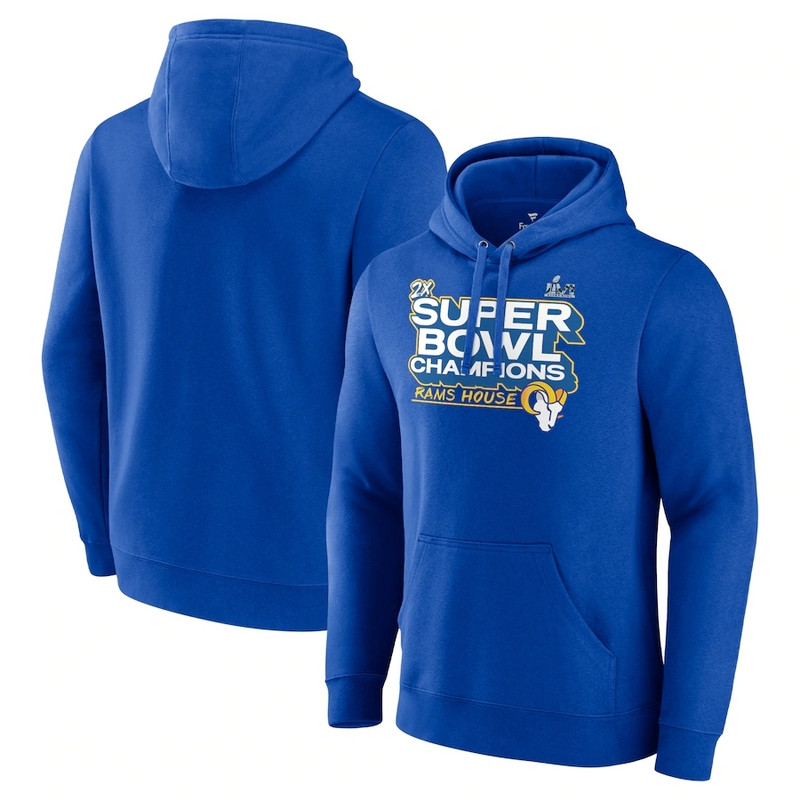 Los Angeles Rams Fanatics Branded Super Bowl LVI Champions Big & Tall Parade Pullover Hoodie Royal