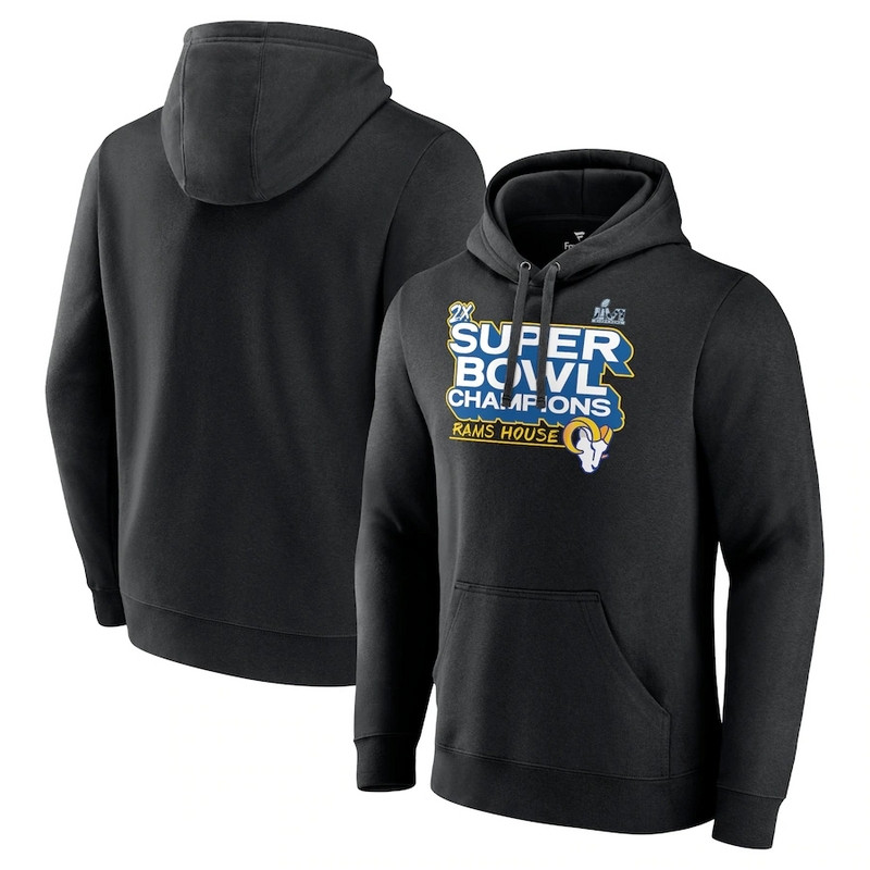 Los Angeles Rams Fanatics Branded Super Bowl LVI Champions Parade Celebration Pullover Hoodie Black