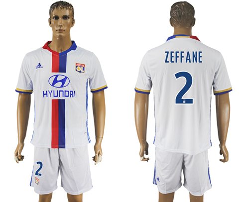 Lyon 2 Zeffane Home Soccer Club Jersey