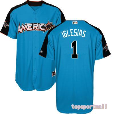 MLB American League 1 Jose Iglesias Blue 2017 All Star Baseball Jerseys