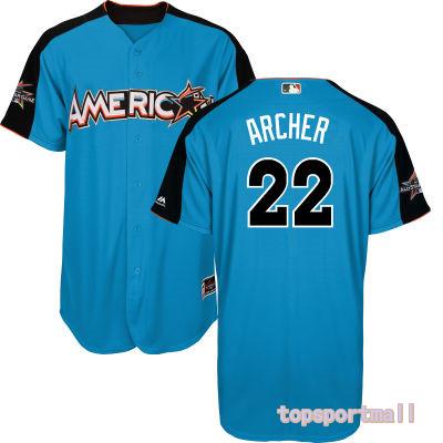 MLB American League 22 Chris Archer Blue 2017 All Star Baseball Jerseys