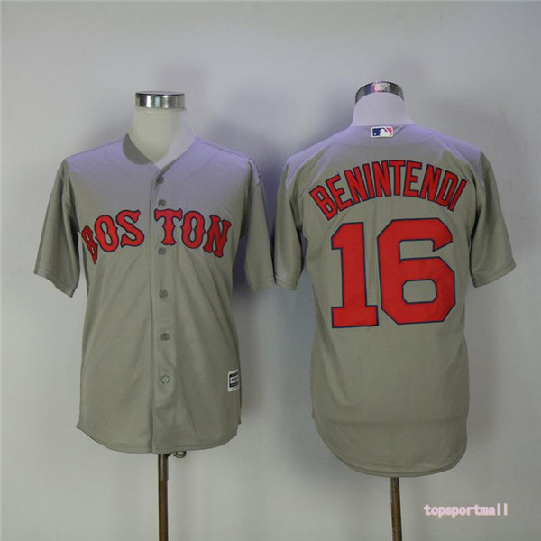 MLB Boston Red Sox 16 Andrew Benintendi Red Cool Base Baseball Jersey