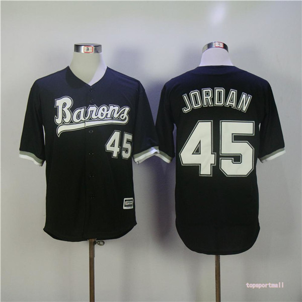 MLB Chicago White Sox 45 Michael Jordan Black Movie Cool Base Baseball Jerseys