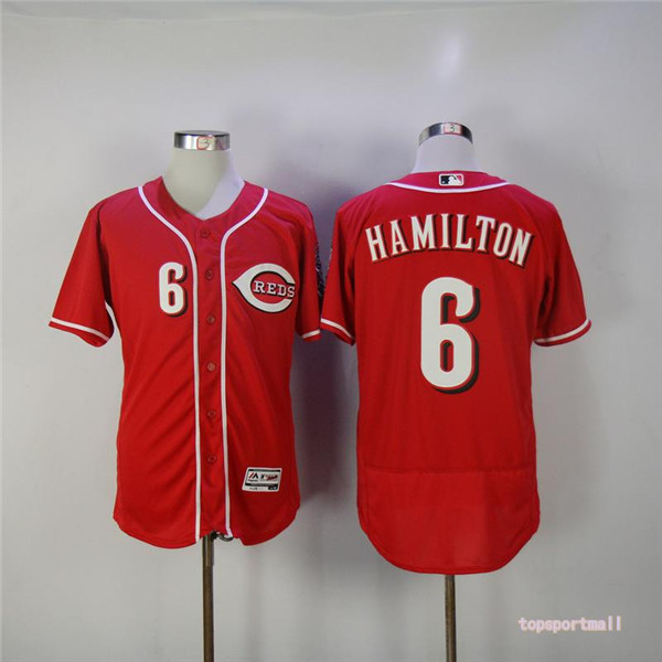 MLB Cincinnati Reds 6 Billy Hamilton Red Flexbase Baseball Jersey