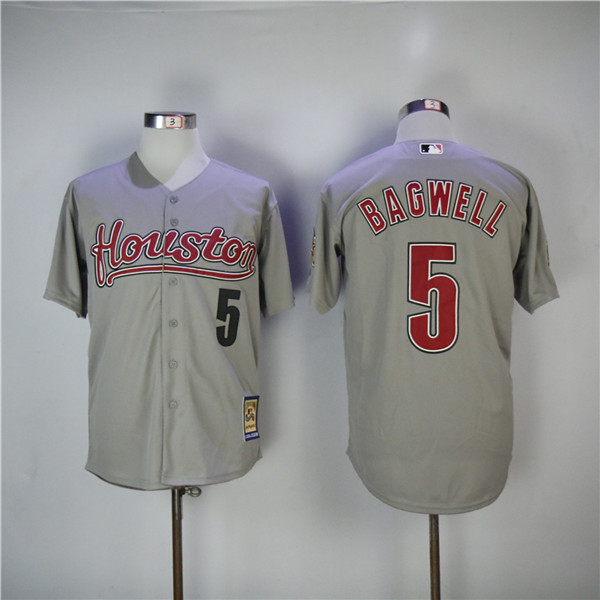 MLB Houston Astros 5 Jeff Bagwell Gray 2006 Baseball Jerseys