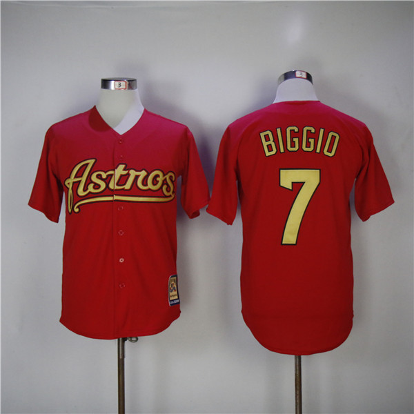 MLB Houston Astros 7 Craig Biggio Red 2002 2012 Baseball Jerseys