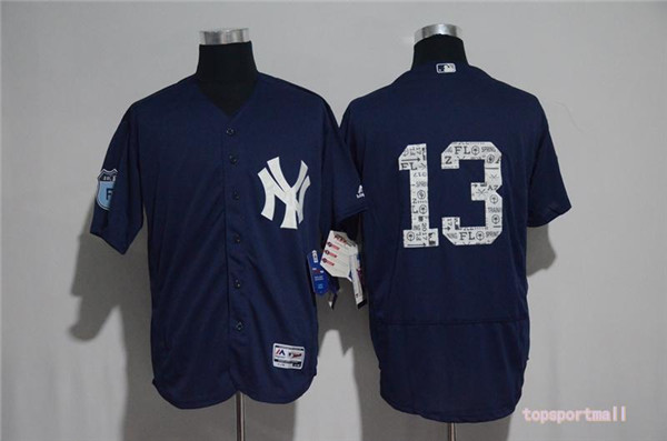 MLB New York Yankees 13 Alex Rodriguez Navy Blue Flexbase Baseball Jersey