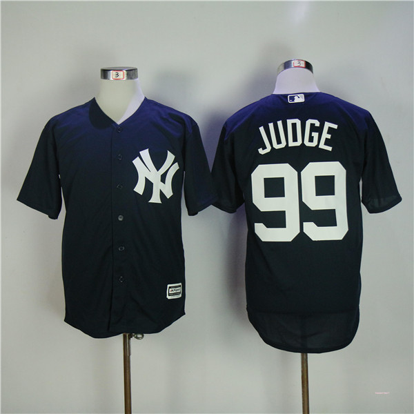 MLB New York Yankees 99 Aaron Judge Navy Blue Cool Base Baseball Jerseys