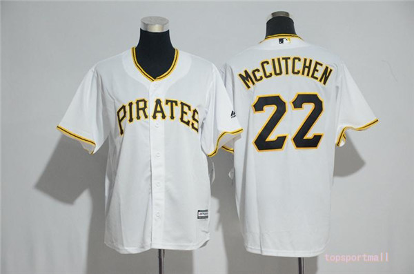 MLB Pittsburgh Pirates 22 Andrew McCutchen White Cool Base Baseball Jersey