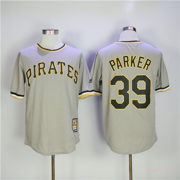MLB Pittsburgh Pirates 39 Dave Parker Gray Pullover Throwback Baseball Jerseys