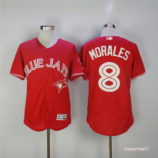 MLB Toronto Blue Jays 8 Kendrys Morales Red Flexbase Baseball Jersey