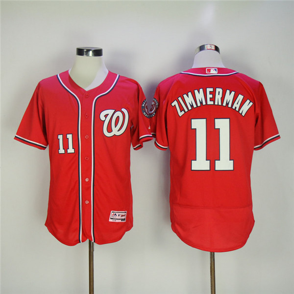 MLB Washington Nationals 11 Ryan Zimmerman Red Flexbase Baseball Jerseys