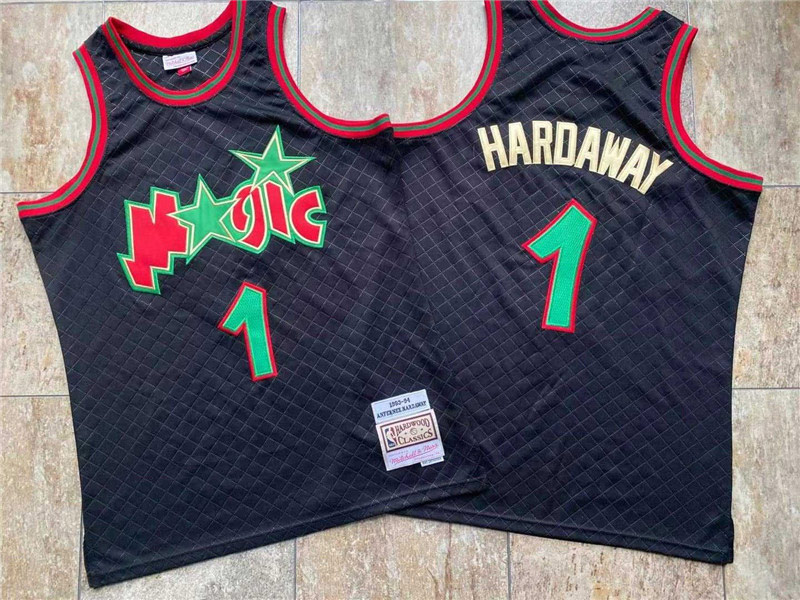 Magic 1 Penny Hardaway Black 1993 94 Hardwood Classics Jersey