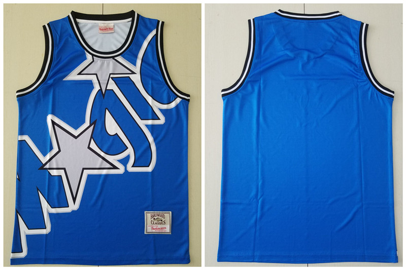 Magic Big Face Blue Hardwood Classics Swingman Jersey