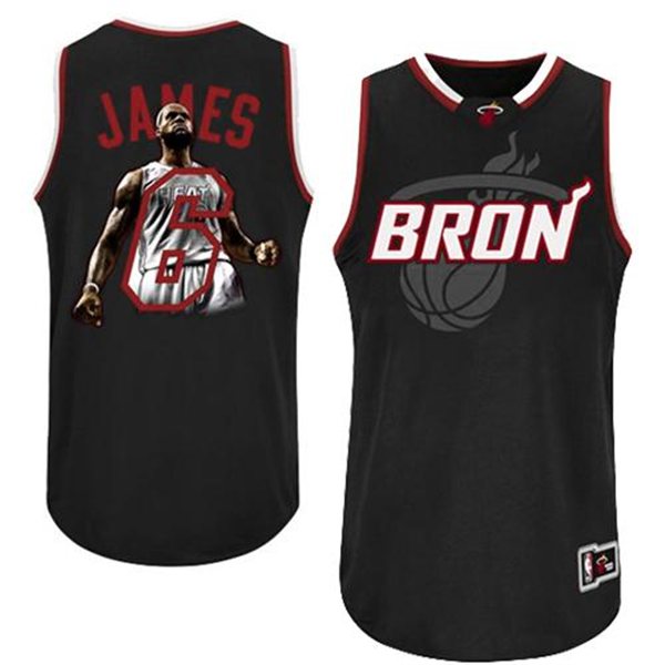 Majestic Athletic Miami Heat 6 LeBron James Notorious Fashion Black Jersey
