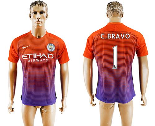 Manchester City 1 C Bravo Sec Away Soccer Club Jersey