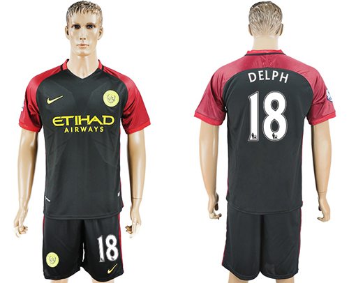 Manchester City 18 Delph Away Soccer Club Jersey