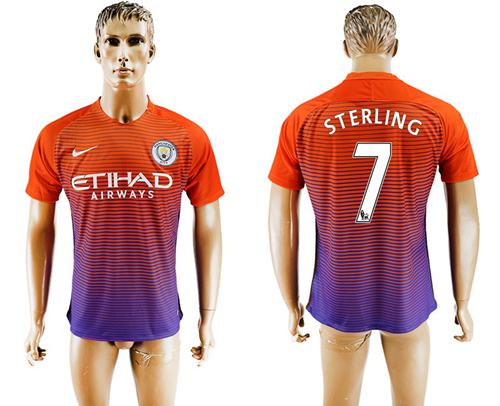 Manchester City 7 Sterling Sec Away Soccer Club Jersey
