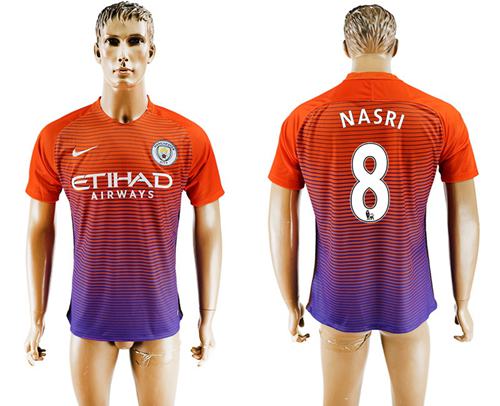 Manchester City 8 Nasri Sec Away Soccer Club Jersey