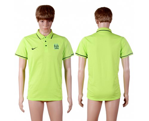 Manchester City Blank Green Polo T shirt
