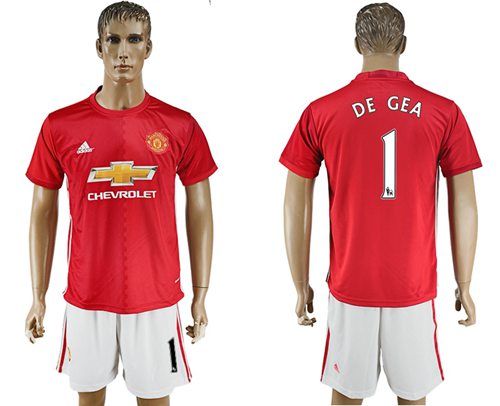 Manchester United 1 DE GEA Red Home Soccer Club Jersey