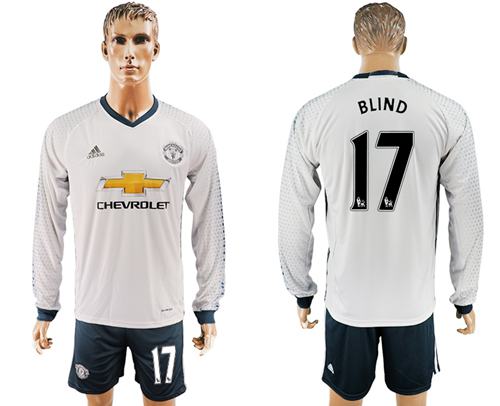 Manchester United 17 Blind Sec Away Long Sleeves Soccer Club Jersey