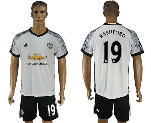 Manchester United 19 Rashford White Soccer Club Jersey