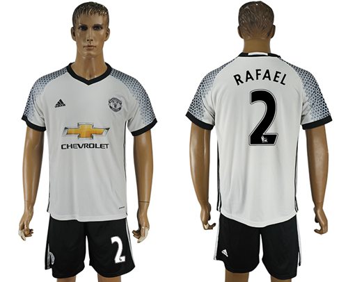 Manchester United 2 Rafael White Soccer Club Jersey